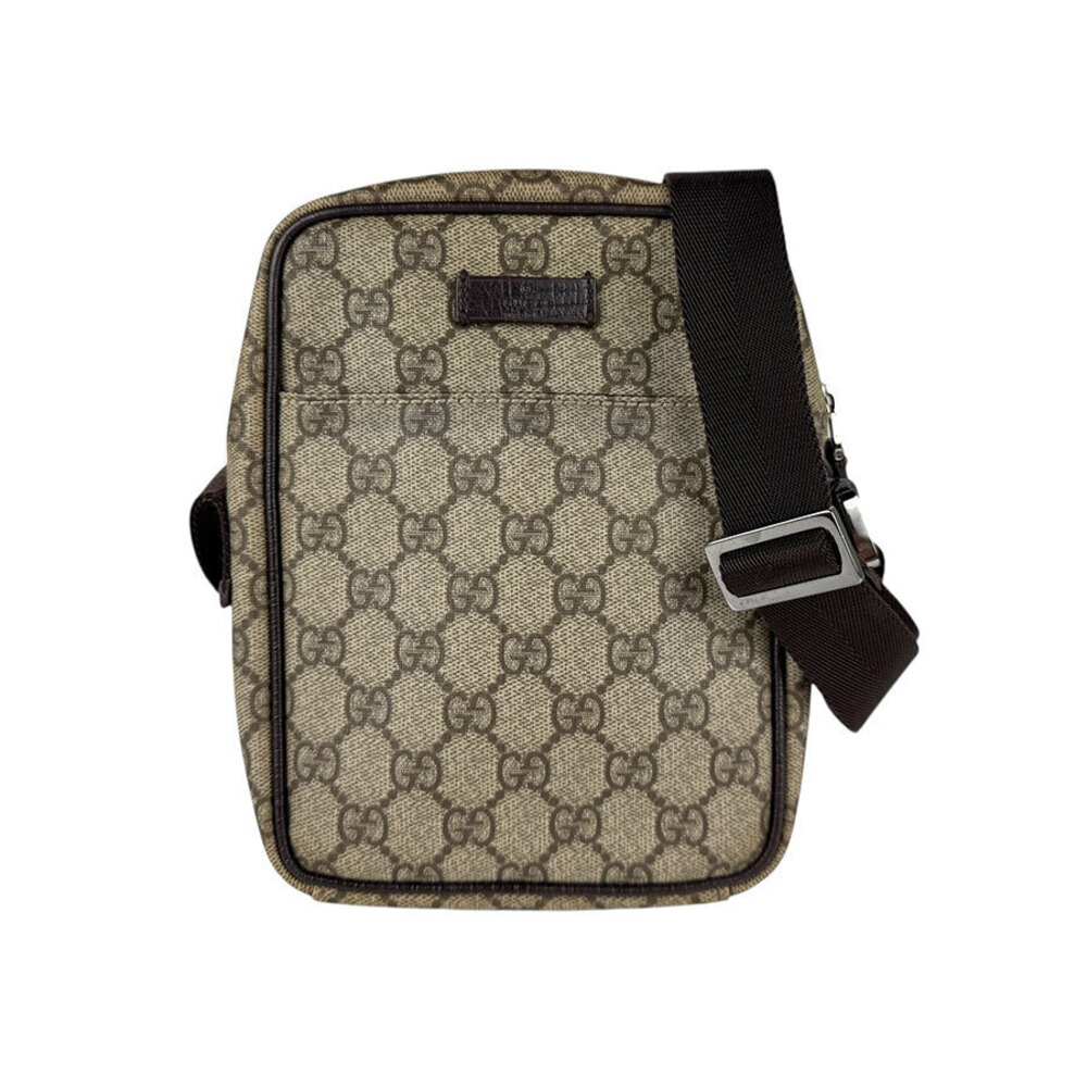 Gucci GG Supreme Canvas Shoulder Bag Brown